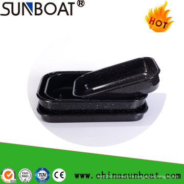 Sunboat Geschirr / Küchengerät Emaille Tray / Comal / Ofen